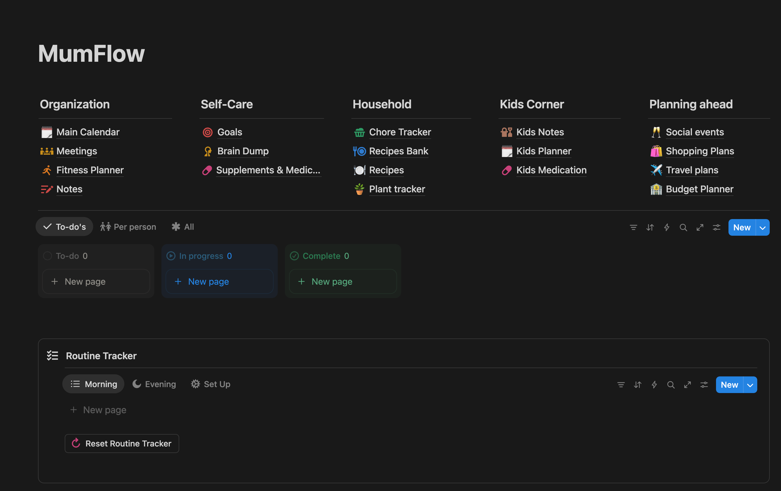 MumFlow (All in one planner)