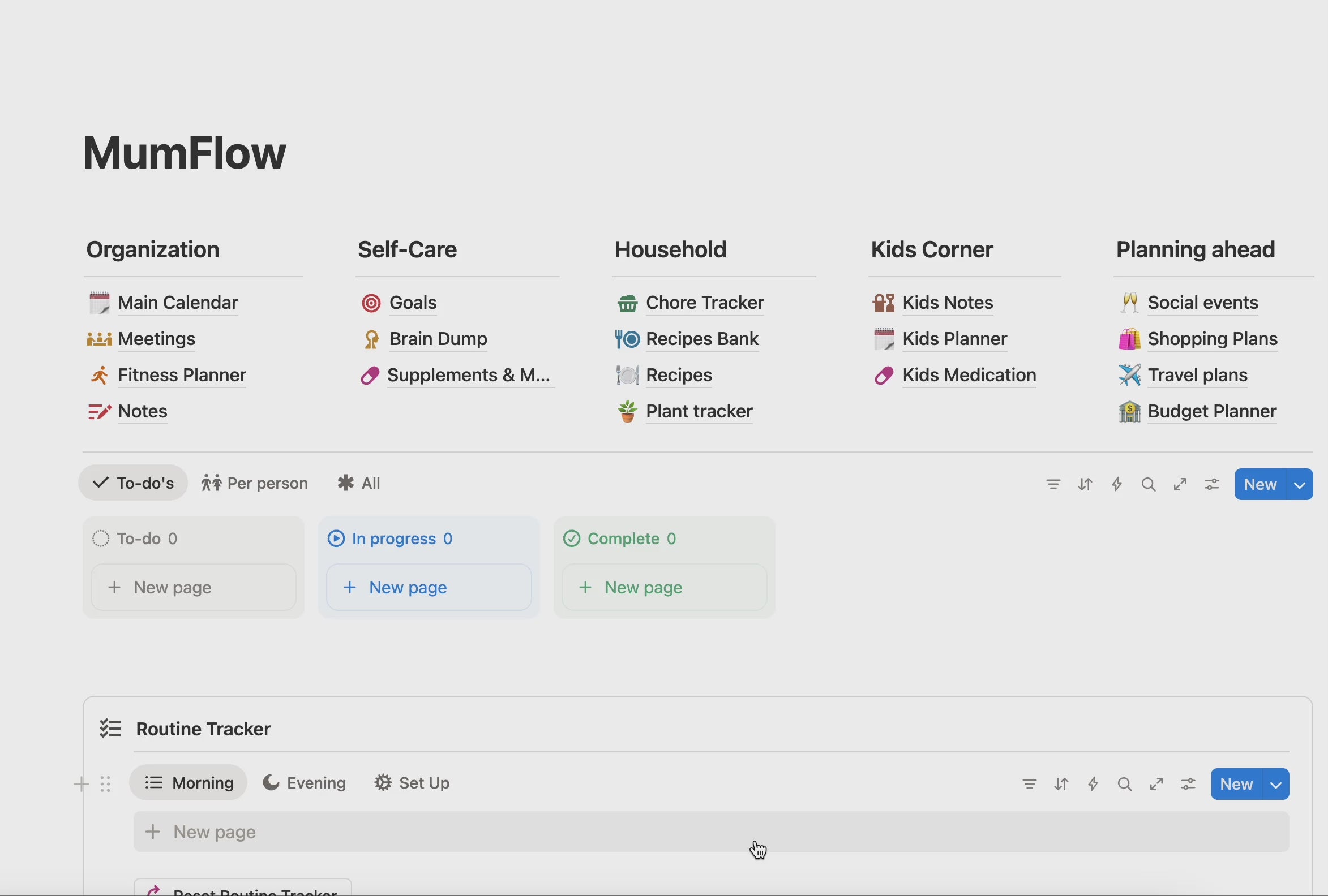 MumFlow (All in one planner)